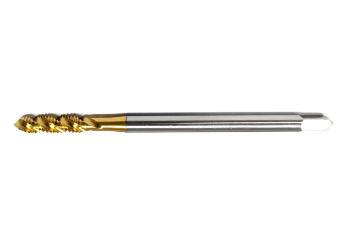 HSS-E Long Shank Spiral Flute Taps, TiN Coated