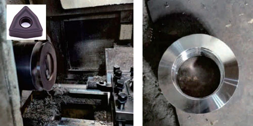 Improved WNMG Insert Performance on SUS304 Flange