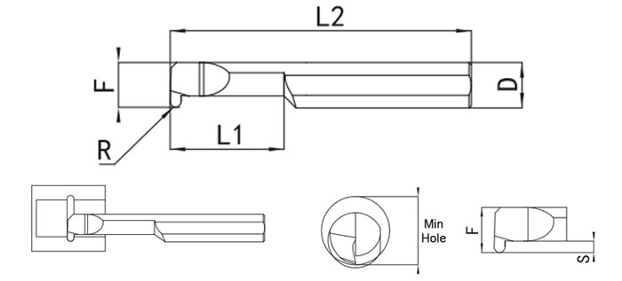 MKR Series Solid Carbide Micro Boring Bars Specifications