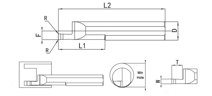 MER Series Solid Carbide Micro Boring Bars Specifications
