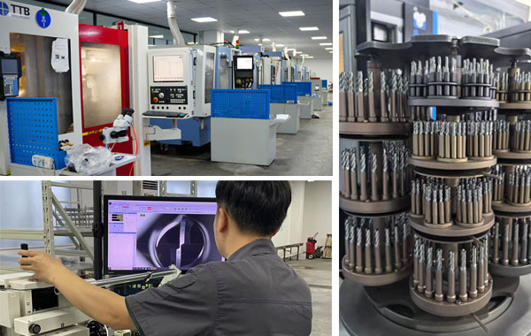 CNC grinding and Balzers DR coating line for HM series