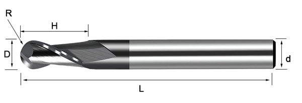 SM-2B Ball Nose Dimensions
